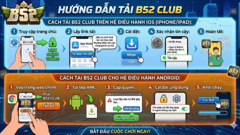 Hướng dẫn tải B52 CLUB chi tiết cho từng thiết bị