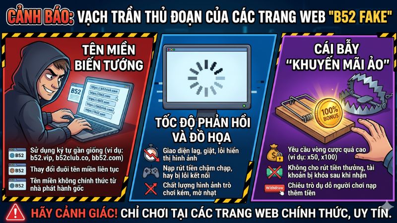 Các Thủ Đoạn Của Các Trang Web "B52 Fake"