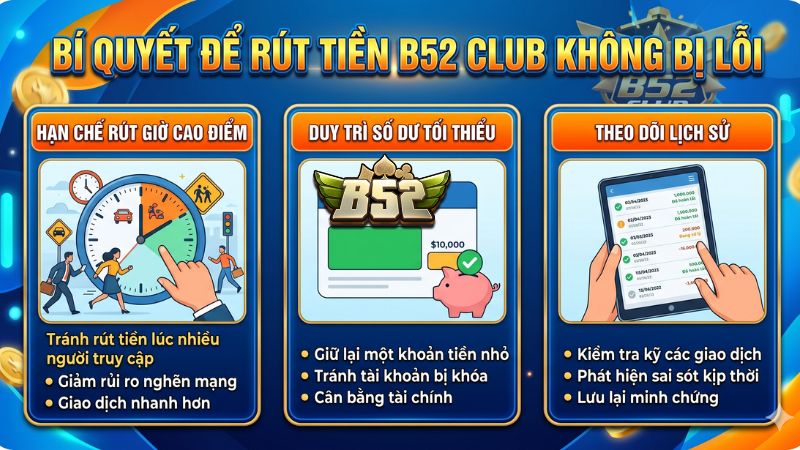 Bí Quyết Để Rút Tiền B52 Club Không Bị Lỗi