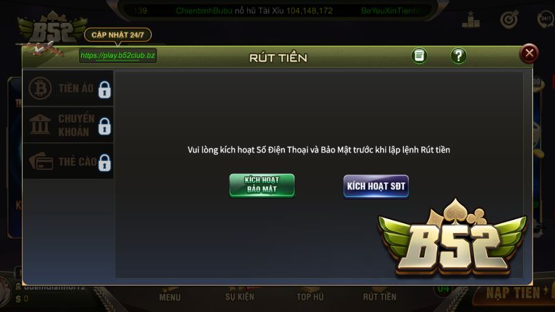 Điều Kiện Cần Có Để Giao Dịch Rút Tiền B52 Club Thành Công